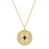 FANCIME "Lumen Star" Collar de plata de ley con alejandrita, piedra de nacimiento de junio
