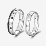 Anillos de Promesa para Parejas de Plata de Ley FANCIME "Afecto Estrellado"