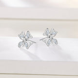Pendientes de plata de ley con lazo floral mariposa “Blooming Bow” de FANCIME