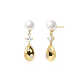 Pendientes de Perla de Plata de Ley FANCIME “Sugar Bean”