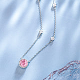 Collar redondo de plata de ley con engaste "Enfoque" de FANCIME