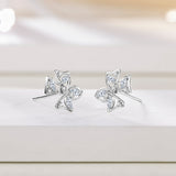 Pendientes de plata de ley con lazo floral mariposa “Blooming Bow” de FANCIME