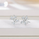 Pendientes de plata de ley con lazo floral mariposa “Blooming Bow” de FANCIME