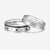 Anillos de Promesa para Parejas de Plata de Ley FANCIME "Afecto Estrellado"