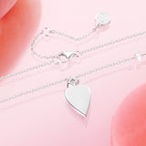 Collar de plata de ley con corazón rosa "Pink Moment" de FANCIME