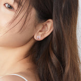 Pendientes de plata de ley con lazo floral mariposa “Blooming Bow” de FANCIME