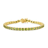 Pulsera de tenis de peridoto de plata de ley "Sunny Delight"