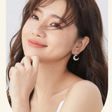 Pendientes colgantes con luna y estrella "Moody Dream" en plata de ley FANCIME