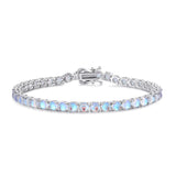 Pulsera de tenis de plata de ley con piedra de nacimiento luna de junio FANCIME "Lunaria"