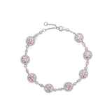 Pulsera de eslabones de tenis "Pink Addiction" en plata de ley FANCIME