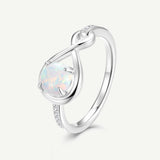 Anillo de Promesa "Abrazo Infinito" con Ópalo