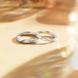 Anillos para parejas FANCIME “Love Magnetic” de plata esterlina