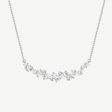 Collar con barra floral "Wisteria Whisper" en plata de ley