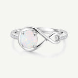 Anillo de Promesa "Abrazo Infinito" con Ópalo
