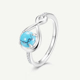 Anillo de Promesa "Abrazo Infinito" con Turquesa