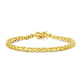 Pulsera de tenis de citrino amarillo de plata de ley "Spirit Renewal"
