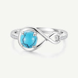 Anillo de Promesa "Abrazo Infinito" con Turquesa