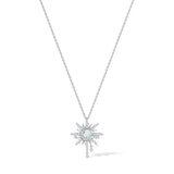 FANCIME "Soluna Nexus" Collar de plata de ley con ópalo, piedra de nacimiento de octubre