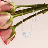Collar de plata esterlina "Rosa floreciente"