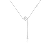 Collar colgante de estrella de plata de ley "Starlit Melody"