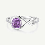 Anillo de Promesa "Abrazo Infinito" con Amatista