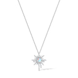 FANCIME "Soluna Nexus" Collar de plata de ley con piedra lunar, piedra de nacimiento de junio
