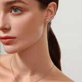 Pendientes de poste eco de plata de ley "Starlit Melody"