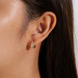 Pendientes de aro cónicos pequeños de oro amarillo 14K de FANCIME