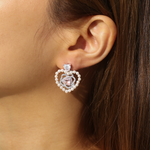 FANCI ME "Rose Amour" Sterling Silver Drop Earrings Main