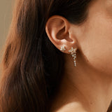 Pendientes de botón FANCIME "Vega Serenade" Estrella Centelleante Alfa Lyrae de plata esterlina