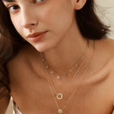 FANCIME Collar giratorio de plata de ley con citrino en forma de gota y girasol "Mi rayo de sol"