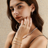 Pendientes colgantes florales "Wisteria Whisper" en plata de ley FANCIME