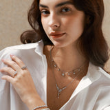 Collar con colgante FANCIME "Starlit Dream" Centelleante de plata esterlina