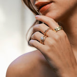 Anillos de Promesa para Parejas de Plata de Ley FANCIME "Susurros del Crepúsculo"
