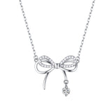 Collar de Plata de Ley FANCIME “Arco de Sueño” con Lazo de Mariposa