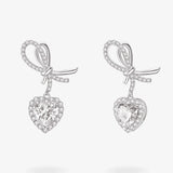 Pendientes colgantes de plata de ley "It Is A Crush"