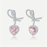 Pendientes colgantes de plata de ley "It Is A Crush"
