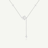 Collar colgante de estrella de plata de ley "Starlit Melody"