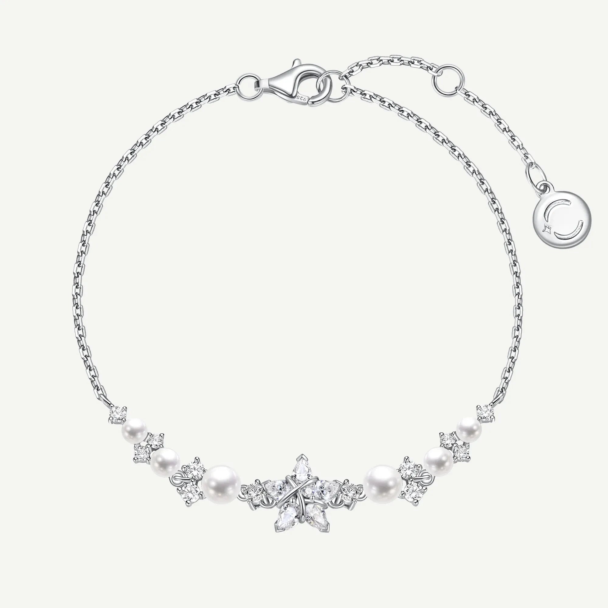 Pulsera FANCIME "Vega Whisper" Estrella Centelleante Alfa Lyrae de plata esterlina