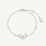 Pulsera de Plata de Ley FANCIME “Beso de Perla” con Lazo de Mariposa