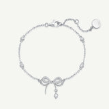 Pulsera de Plata de Ley FANCIME “Arco de Sueño” con Lazo de Mariposa