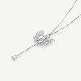 Collar de Plata con Cuerda de Tirar "Efecto Mariposa"