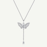 Collar de Plata con Cuerda de Tirar "Efecto Mariposa"