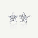Pendientes de botón FANCIME "Ms Vega" Estrella Centelleante Alfa Lyrae de plata esterlina