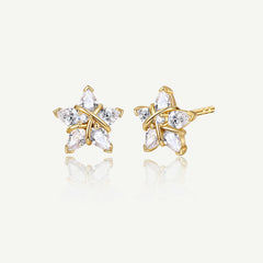 Pendientes de botón FANCIME "Ms Vega" Estrella Centelleante Alfa Lyrae de plata esterlina