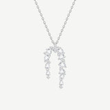 Collar colgante de plata de ley con flores “Blooming Wisteria”