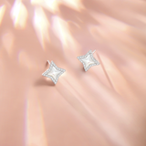 Pendientes de perla blanca de plata de ley "Starlit Melody"