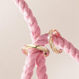 Anillos de Promesa para Parejas de Plata de Ley FANCIME "Mezcla de Amor"