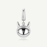 Amuleto de plata Muñeca demonio Lolita Noche Oscura Esmalte que brilla en la oscuridad