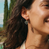 Trinity Signature Silver Earrings in Natural Malachite